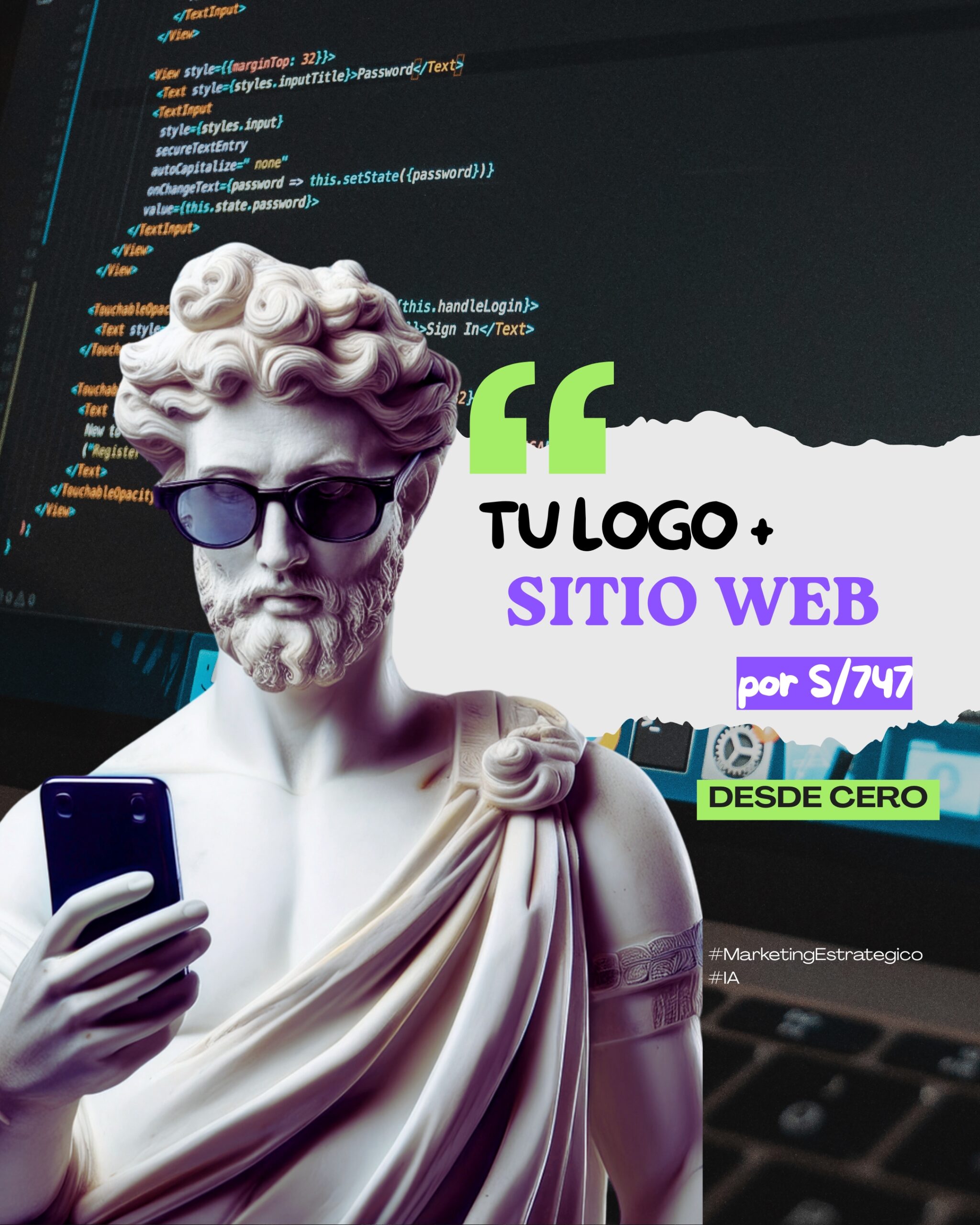 Servicio de logo y sitio web desde cero por S/747